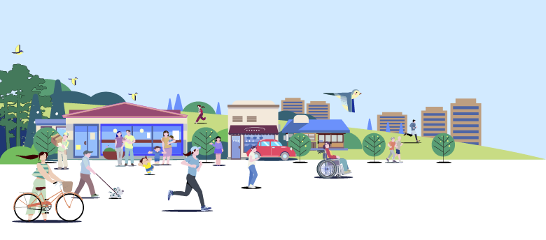 未来社会のイメージイラスト
